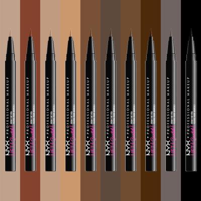 NYX Professional Makeup Lift &amp; Snatch! Kredka do brwi dla kobiet 1 ml Odcień 10 Black