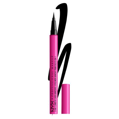 NYX Professional Makeup Jumbo Lash! 2in1 Liner &amp; Lash Adhesive Eyeliner dla kobiet 1 ml Odcień 01 Black