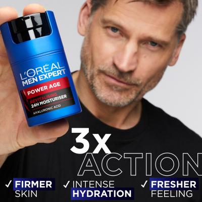 L&#039;Oréal Paris Men Expert Power Age 24H Moisturiser Krem do twarzy na dzień dla mężczyzn 50 ml