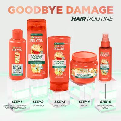 Garnier Fructis Goodbye Damage Keratin 10-In-1 Leave-In Pielęgnacja bez spłukiwania dla kobiet 150 ml