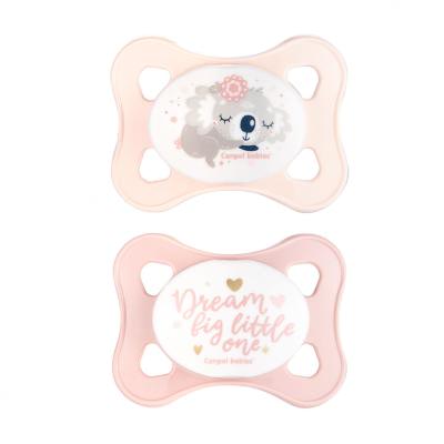 Canpol babies Sleepy Koala Mini Soother Pink 0-2m Smoczek dla dzieci 2 szt