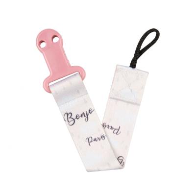 Canpol babies Bonjour Paris Soother Clip With Ribbon Łańcuszek do smoczka dla dzieci 1 szt