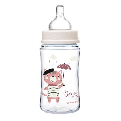 Canpol babies Bonjour Paris Easy Start Anti-Colic Bottle Pink 3m+ Butelki dla niemowląt dla dzieci 240 ml