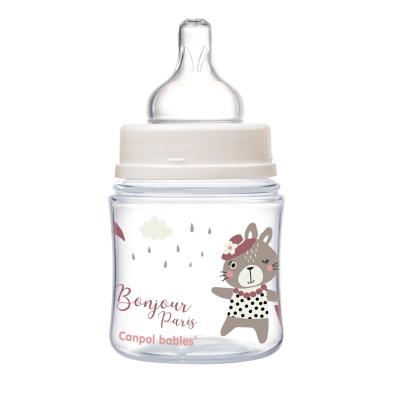 Canpol babies Bonjour Paris Easy Start Anti-Colic Bottle Pink 0m+ Butelki dla niemowląt dla dzieci 120 ml