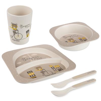 Canpol babies Bonjour Paris Tableware Set Beige Naczynia dla dzieci Zestaw