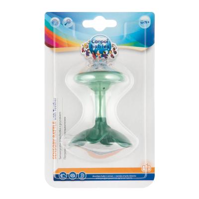 Canpol babies Sensory Rattle With Teether Green Grzechotka dla dzieci 1 szt