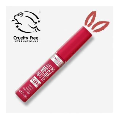 Rimmel London Lasting Mega Matte Liquid Lip Colour Pomadka dla kobiet 7,4 ml Odcień Fuchsia Flush