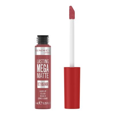 Rimmel London Lasting Mega Matte Liquid Lip Colour Pomadka dla kobiet 7,4 ml Odcień Rose &amp; Shine