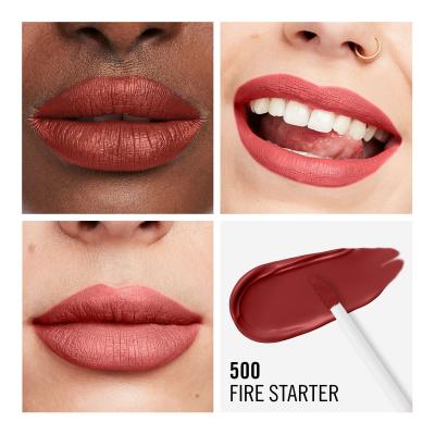 Rimmel London Lasting Mega Matte Liquid Lip Colour Pomadka dla kobiet 7,4 ml Odcień Fire Starter