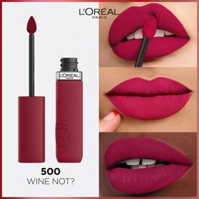 L&#039;Oréal Paris Infaillible Matte Resistance Lipstick Pomadka dla kobiet 5 ml Odcień 500 Wine Not?