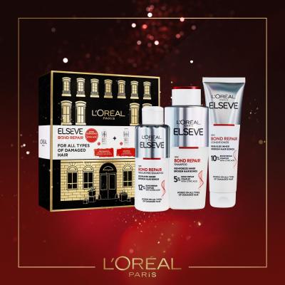 L&#039;Oréal Paris Elseve Bond Repair Zestaw szampon Elseve Bond Repair Shampoo 200 ml + pielęgnacja przed szamponem Elseve Bond Repair Pre-Shampoo 200 ml + odżywka Elseve Bond Repair Balm 150 ml