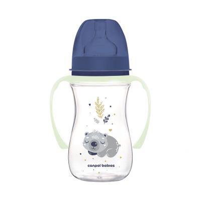 Canpol babies Sleepy Koala Easy Start Anti-Colic Bottle Blue 3m+ Butelki dla niemowląt dla dzieci 240 ml