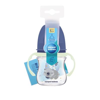 Canpol babies Sleepy Koala Easy Start Anti-Colic Bottle Blue 0m+ Butelki dla niemowląt dla dzieci 120 ml