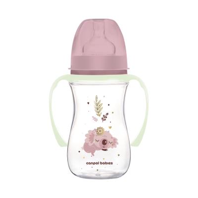 Canpol babies Sleepy Koala Easy Start Anti-Colic Bottle Pink 3m+ Butelki dla niemowląt dla dzieci 240 ml