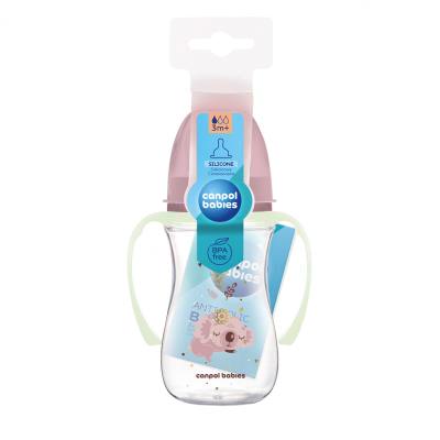 Canpol babies Sleepy Koala Easy Start Anti-Colic Bottle Pink 3m+ Butelki dla niemowląt dla dzieci 240 ml