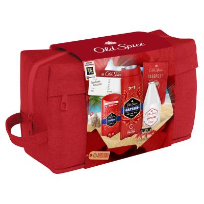 Old Spice Captain Zestaw deostick 50 ml + żel pod prysznic 3w1 250 ml + woda po goleniu 100 ml + kosmetyczka