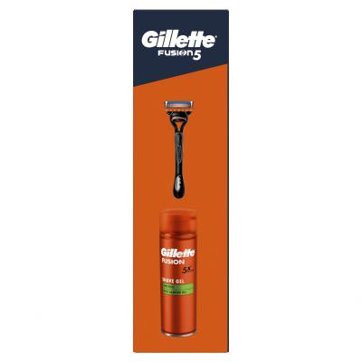 Gillette Fusion5 Zestaw maszynka do golenia Fusion5 1 sztuka + żel do golenia Fusion Shave Gel Sensitive 200 ml