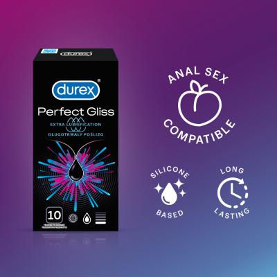 Durex Perfect Gliss Prezerwatywy dla mężczyzn Zestaw