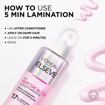 L&#039;Oréal Paris Elseve Glycolic Gloss 5 Minute Lamination Maska do włosów dla kobiet 200 ml