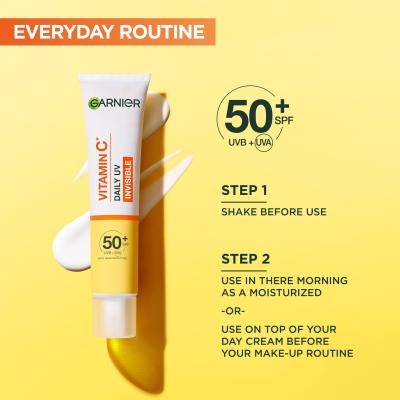 Garnier Skin Naturals Vitamin C Daily UV Invisible SPF50+ Krem do twarzy na dzień dla kobiet 40 ml