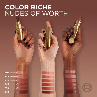 L&#039;Oréal Paris Color Riche Free the Nudes Pomadka dla kobiet 4,7 g Odcień 505 Nu Resilient