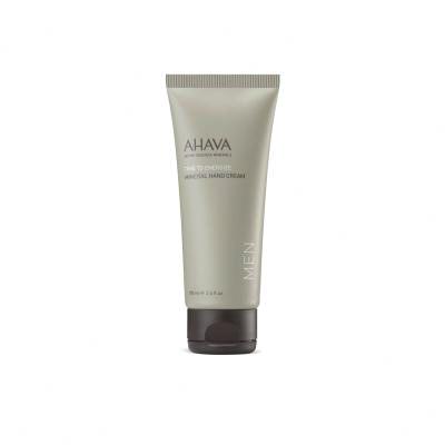 AHAVA Men Time To Energize Zestaw krem do twarzy Age Control Moisturizing Cream 50 ml + żel pod prysznic Mineral Shower Gel 100 ml + krem do rąk Mineral Hand Cream 100 ml + kosmetyczka