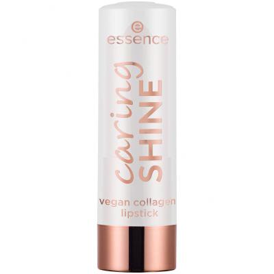 Essence Caring Shine Vegan Collagen Lipstick Pomadka dla kobiet 3,5 g Odcień 207 My Passion