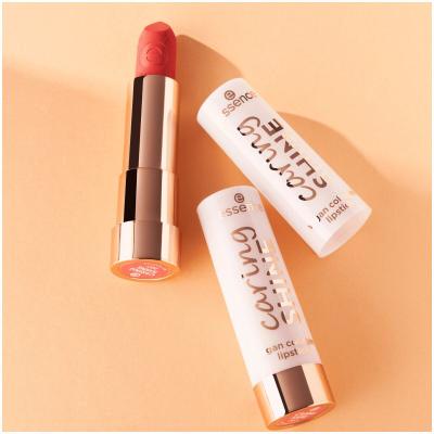 Essence Caring Shine Vegan Collagen Lipstick Pomadka dla kobiet 3,5 g Odcień 207 My Passion