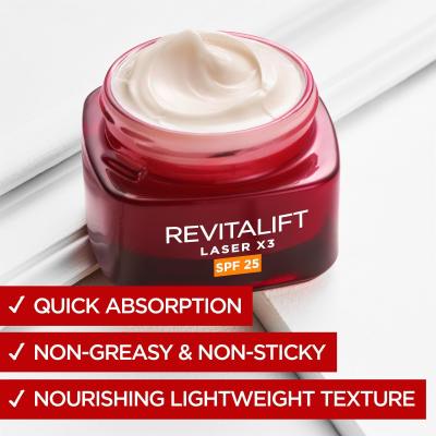 L&#039;Oréal Paris Revitalift Laser Pure Retinol Night Serum Zestaw serum do twarzy na noc Revitalift Laser Pure Retinol Night Serum 50 ml + krem do twarzy na dzień Revitalift Laser X3 SPF25 50 ml