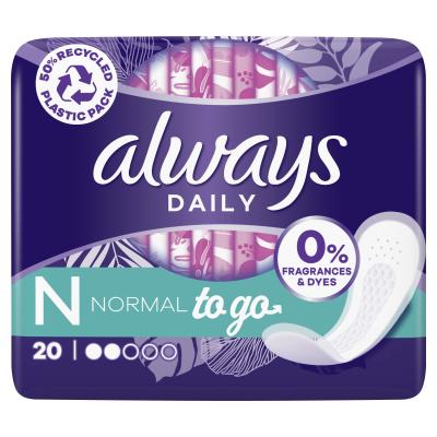 Always Daily Normal To Go Wkładka higieniczna dla kobiet Zestaw