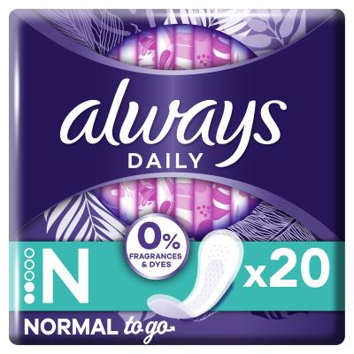 Always Daily Normal To Go Wkładka higieniczna dla kobiet Zestaw