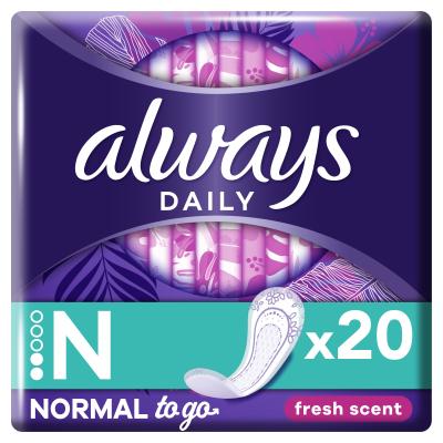 Always Daily Fresh Normal Fresh Scent To Go Wkładka higieniczna dla kobiet Zestaw