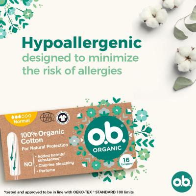 o.b. Organic Normal Tampon dla kobiet Zestaw