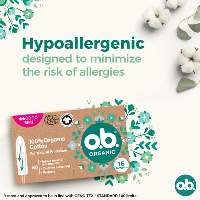 o.b. Organic Mini Tampon dla kobiet Zestaw