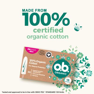 o.b. Organic Mini Tampon dla kobiet Zestaw