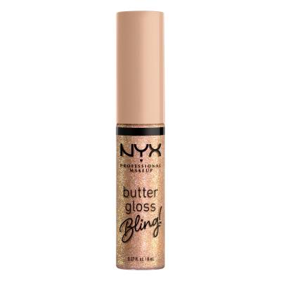 NYX Professional Makeup Butter Gloss Bling Błyszczyk do ust dla kobiet 8 ml Odcień 01 Bring The Bling