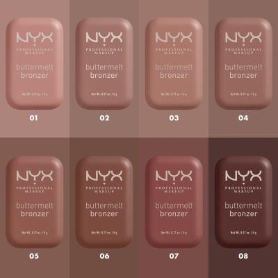 NYX Professional Makeup Buttermelt Bronzer Bronzer dla kobiet 5 g Odcień 02 All Buttad Up