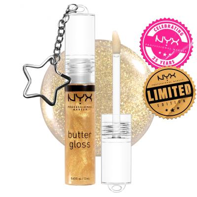 NYX Professional Makeup Butter Gloss Limited Edition Błyszczyk do ust dla kobiet 13 ml Odcień 25K Gold