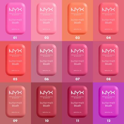 NYX Professional Makeup Buttermelt Blush Róż dla kobiet 5 g Odcień 10 Back And Butta