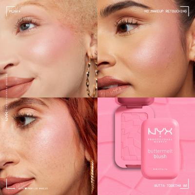 NYX Professional Makeup Buttermelt Blush Róż dla kobiet 5 g Odcień 02 Butta Together