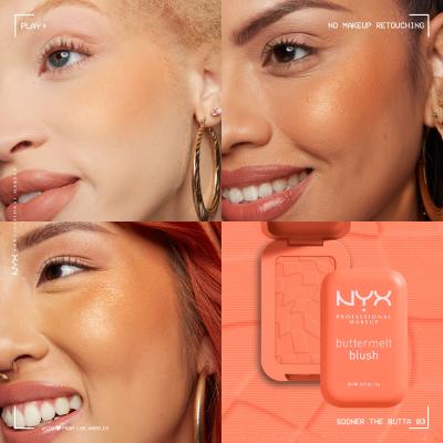 NYX Professional Makeup Buttermelt Blush Róż dla kobiet 5 g Odcień 03 Sooner The Butta