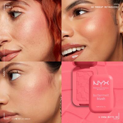 NYX Professional Makeup Buttermelt Blush Róż dla kobiet 5 g Odcień 04 You Know Butta