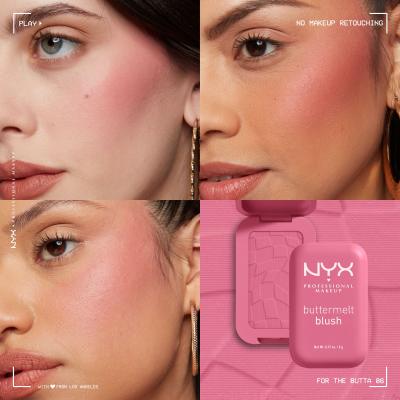 NYX Professional Makeup Buttermelt Blush Róż dla kobiet 5 g Odcień 06 For The Butta