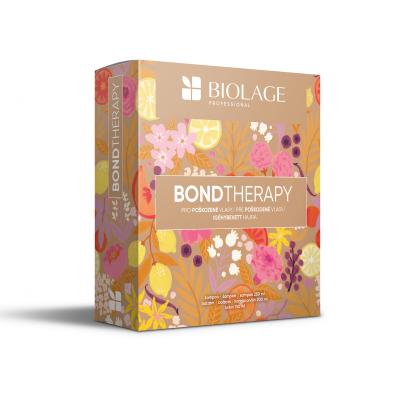 Biolage Bond Therapy Zestaw szampon Bond Therapy 250 ml + odżywka Bond Therapy 200 ml + wygładzający krem bez spłukiwania Bond Therapy Smoothing Leave-In Cream 150 ml