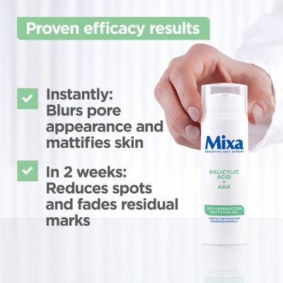 Mixa Salicylic Acid + AHA Anti-Imperfection Mattifying Gel Żel do twarzy dla kobiet 50 ml