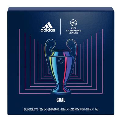 Adidas UEFA Champions League Goal Zestaw woda toaletowa 100 ml + żel pod prysznic 250 ml + dezodorant 150 ml