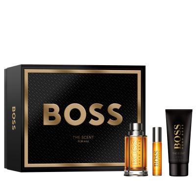 HUGO BOSS Boss The Scent SET1 Zestaw woda toaletowa 100 ml + woda toaletowa 10 ml + żel pod prysznic 100 ml