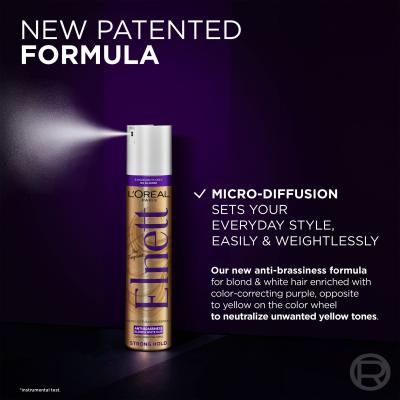 L&#039;Oréal Paris Elnett Micro-Diffusion Hairspray Anti-Brassiness Lakier do włosów dla kobiet 300 ml