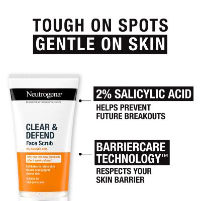 Neutrogena Clear &amp; Defend Face Scrub Peeling 150 ml