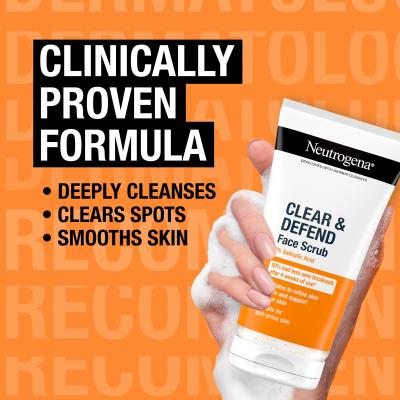 Neutrogena Clear &amp; Defend Face Scrub Peeling 150 ml